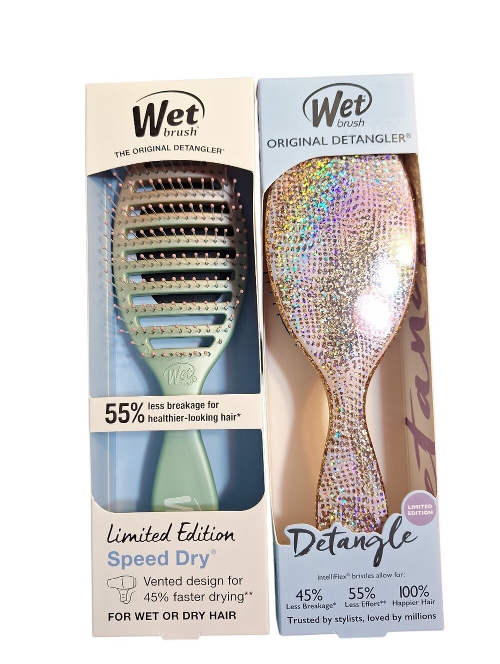 NWT Limited Edition Wet Brushes (Green/Sparkly)